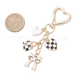 Подвеска-сердце в виде банта ко Дню святого Валентина из сплава и эмали&nbsp;HJEW-JM04469