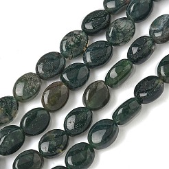 Природные моховой агат бисер нитей G-Z006-A41