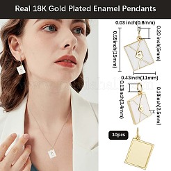 Подвески из латуни с эмалью&nbsp;KK-BBC0020-60G-01