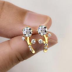 S925 серебряные серьги с веткой дерева и цирконием для женщин элегантные минималистичные украшения LC6311