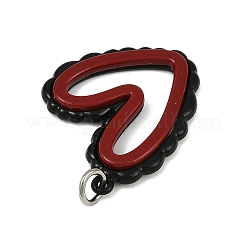 10 шт. подвески из сплава с двойным экраном красного и черного цвета&nbsp;PALLOY-JF04008