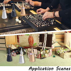 2 шт. 2-х стилевые подставки для колец из сплава&nbsp;RDIS-BBC0001-01EB