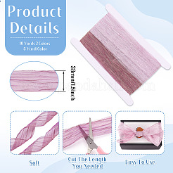 10 ярд двухцветной полиэстеровой ленты с морщинами OCOR-TA0001-91B