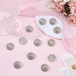 12 шт. пуговицы из сплава со стразами на ножке с 1 отверстиями&nbsp;ALRI-MA0001-01P