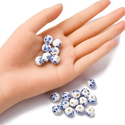 20шт фарфоровые бусины ручной работы&nbsp;PORC-FP0001-03C