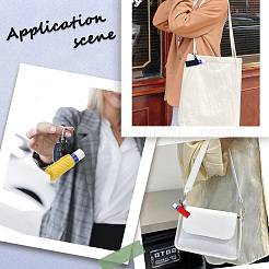 5 шт. 5-х цветные шелковые мешочки для помады с черными пластиковыми застежками-ключиками&nbsp;AJEW-CN0003-54