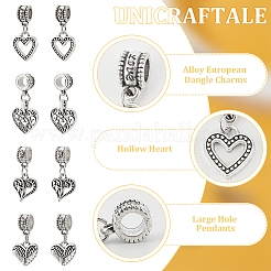 32шт 4 стиля сплава европейские висячие подвески в тибетском стиле FIND-UN0015-62