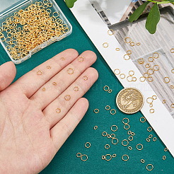 400 шт. 4 стиля латунных открытых соединительных колец KK-HS0015-12