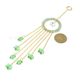 Стеклянные подвески в виде звезд HJEW-JM01113-03