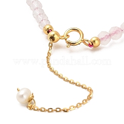 Браслеты из натурального розового кварца BJEW-E098-13G