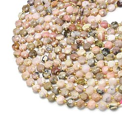 Натуральный розовый опал бусы пряди G-C116-A38-02