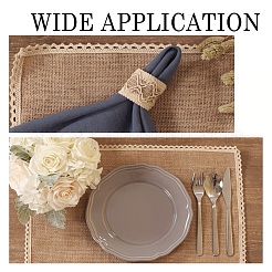 Плетеный джут и кружевная нескользящая изоляционная прокладка AJEW-WH0066-01