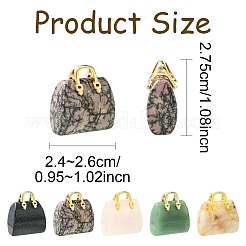 5 шт. 5 стиля синтетического синего авантюрина&nbsp;KK-YW0003-41