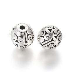 Сплавочные овальные бусины тибетского стиля  TIBEB-L004-014AS