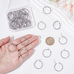 20 пара серег-колец из нержавеющей стали 304&nbsp;EJEW-UN0003-07