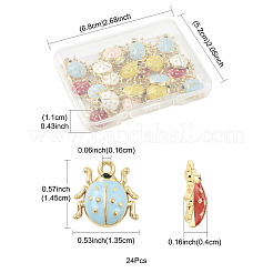 Подвески из эмали из сплава 24 шт.&nbsp;ENAM-FS0003-75