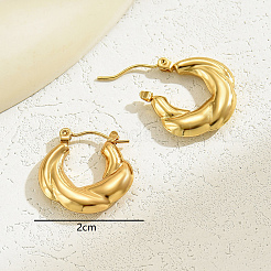 Серьги-кольца из витой нержавеющей стали 201 для женщин JB8959