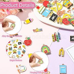 34 шт. 17 стиля подвески из цинкового сплава с эмалью ко Дню учителя&nbsp;FIND-CJ0004-90