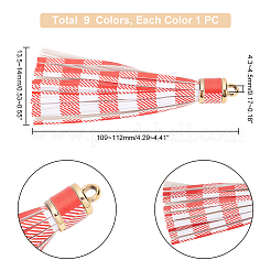9 шт. 9-х цветные подвески-кисточки из искусственной кожи pu&nbsp;FIND-WR0005-86