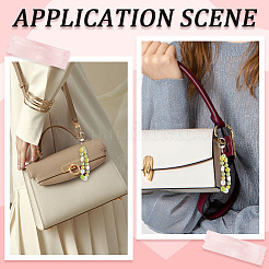 40 шт. 10-цветные переливающиеся акриловые бусины с УФ-покрытием&nbsp;MACR-SP0001-39