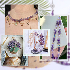 4 нити бусин из натурального аметиста G-SC0002-67