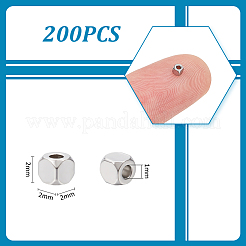 200 шт. 201 бусины из нержавеющей стали FIND-UN0003-80