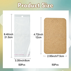 50 шт. пустые бумажные брелки для карточек-дисплеев&nbsp;CDIS-YW0001-15