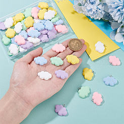 60 шт. 6 цвета непрозрачные подвески из смолы&nbsp;RESI-GA0001-41