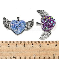 Подвески из электропокрытого натурального агата-друза G-G131-03P