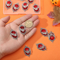 12 шт. эмалевые подвески в форме летучей мыши-вампира&nbsp;ENAM-CA0001-87A