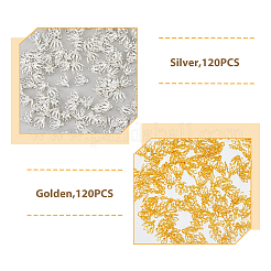 240 шт. 2-х цветные латунные колпачки для бусин KK-HY0003-05