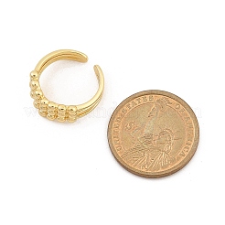 Кольца-манжеты из латуни с круглыми бусинами для женщин RJEW-M028-106G