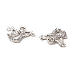 Подвески из латуни с микропаве из кубического циркония 2 петля&nbsp;KK-E068-VB367