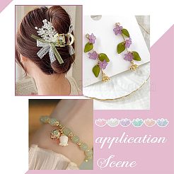 300 шт. 6-цветные колпачки для бусин из искусственного жемчуга&nbsp;RESI-NB0001-91