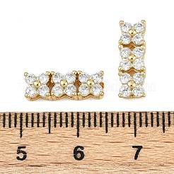 Экологичные прямоугольные подвески из латуни с микропаве и кубическим цирконием ZIRC-M087-10G-NR-1