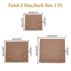 3 шт. 3 стильных мешочка для украшений из микрофибры&nbsp;ABAG-AR0001-06C