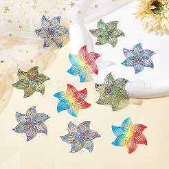 18 шт. 3-х цветные филигранные подвески из нержавеющей стали 430&nbsp;STAS-UN0036-03