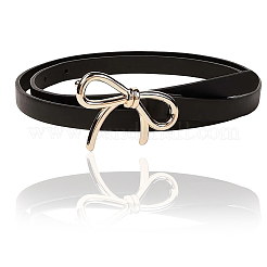 Ремни-цепочки из искусственной кожи с бантом из сплава для женщин&nbsp;AJEW-WH20019-67G-01