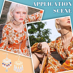 Набор для самостоятельного изготовления висячих сережек-вееров DIY-UN0035-36