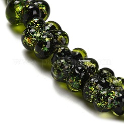 Нити стеклянных бусин из дихроичной фольги ручной работы&nbsp;DICH-U001-04F