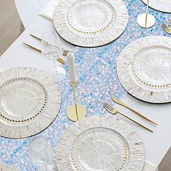 Дорожки для стола из полиэстера с блестками AJEW-WH20080-48A