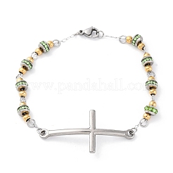 201 браслет из звеньев цепи из нержавеющей стали BJEW-A032-01GP-01