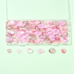 120 шт. 6 стиля осенняя тематика двухцветные прозрачные стеклянные подвески&nbsp;GLAA-FS0002-23