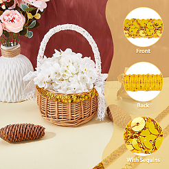 Кружевная отделка из полиэстера 13 м&nbsp;SRIB-WH0011-097C