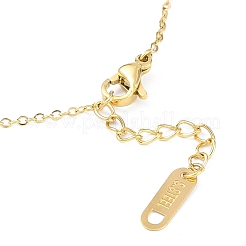 Ионное покрытие(ip) 304 нержавеющая сталь бант браслеты с подвесками для женщин BJEW-K254-15G