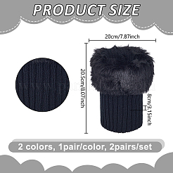 2 пара 2-х цветных акриловых бахил AJEW-GA0008-19