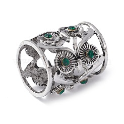 Кольцо с пряжкой для шарфа с изумрудом и стразами&nbsp;JEWB-WH0023-37