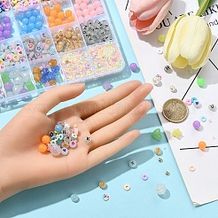 Наборы для самостоятельного изготовления браслетов из светящихся акриловых и пластиковых бусин DIY-YW0011-66