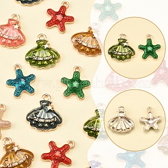 32шт 8 стиля подвески из сплава с эмалью&nbsp;ENAM-FS0002-66