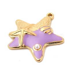 Подвески из нержавеющей стали 304 с эмалью&nbsp;STAS-P431-31G-01